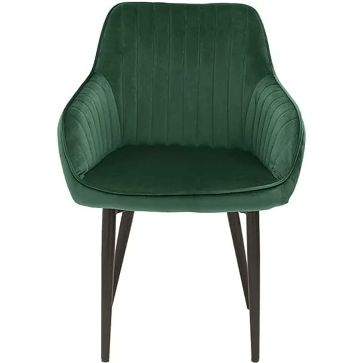 riess-ambiente Polsterstuhl TURIN smaragdgrün / schwarz (Einzelartikel, 1 St), Esszimmer · Samt · Metall · mit Armlehne · Retro Design – Bild 9