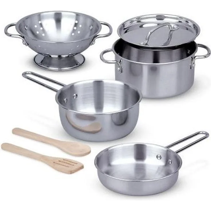 Melissa & Doug 14265 Topf-Set für Kinderküche metall