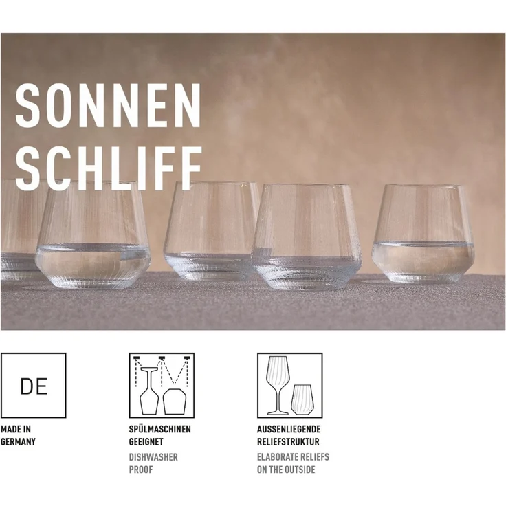 Ritzenhoff Sonnenschliff ALLROUNDGLAS-SET H24 RDT 2024 / Wassergläser 6er Set / Whiskygläser – Bild 5