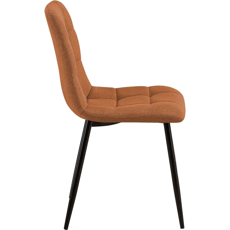 CLP 4er Set Esszimmerstuhl Tilde gepolstert mit Rückenlehne bis 150 kg belastbar - Farbe:orange;Material:Stoff – Bild 4