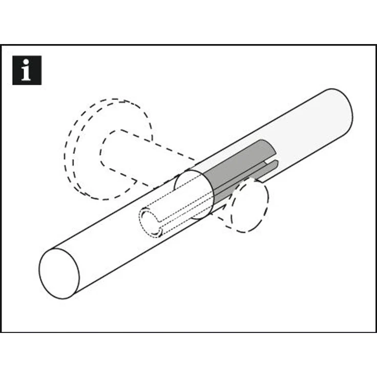 Gardinia Stangenverbinder Chicago weiß, Ø 20 mm, 8 cm – Bild 2