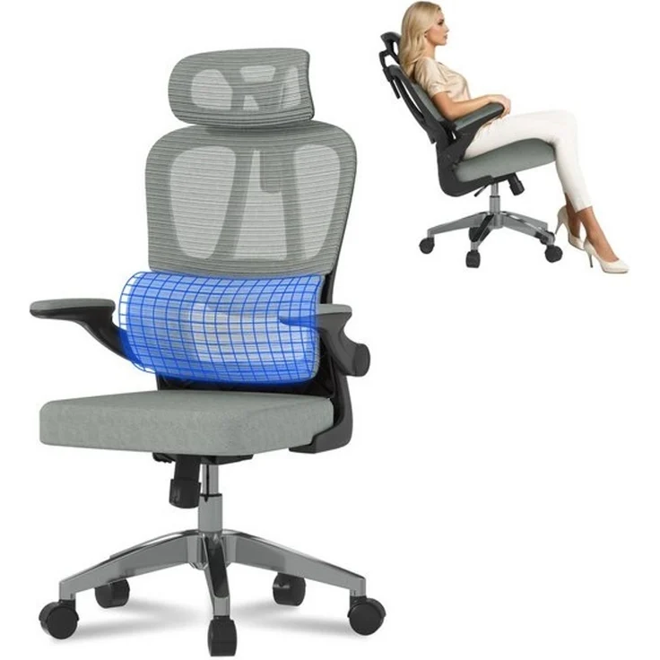 FLEXISPOT Bürostuhl Ergonomischer Schreibtischstuhl, Höhenverstellbarer Sitz, Arbeitsstuhl, Computerstuhl, 95°-120° – Bild 4