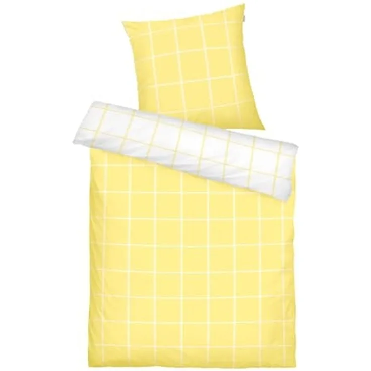 TOM TAILOR HOME Bettwäsche LARGE CHECK in Gr. 135x200cm oder 155x220cm, Renforcé, 2 teilig, new bedroom, gewebtes Label