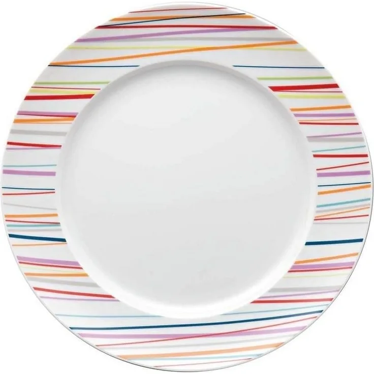 Thomas Sunny Day Frühstücksteller, Kuchenteller, Teller, Porzellan, Sunny Stripes / Bunt Gestreift, Spülmaschinenfest, 22 cm, 10222