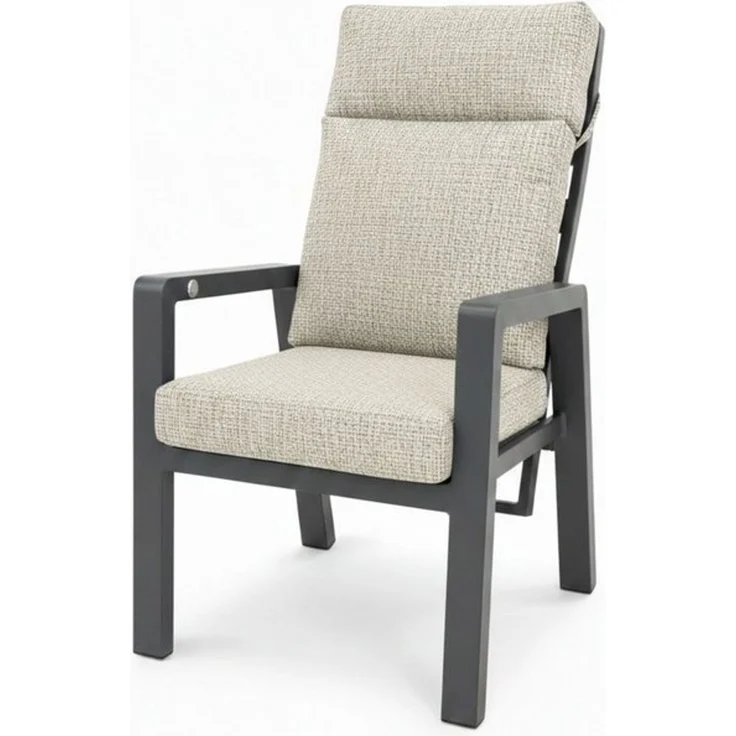 osoltus Gartensessel Alu Anthrazit wetterfest Palma II All Weather Olefin Beige – Bild 4