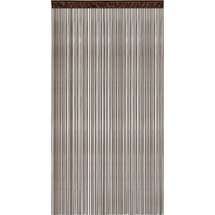 Victoria M. Fadenvorhang Fadenvorhang Balkontür Insektenschutz 100x245 braun LEONORA (1 St), Durchzuglöcher, halbtransparent, Polyester, Raumteiler, Sicht- & Insektenschutz, kürzbar, waschbar, Tunnelzug – Bild 1