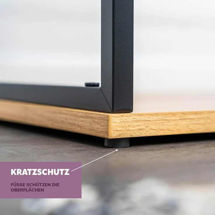 eluno Schuhregal für max. 18 Paar Schuhe, 2 Holzablagen, 4 Haken – Bild 7