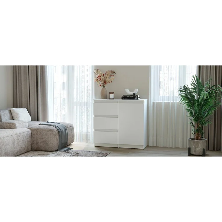 KOMTO Kommode Kommode mit 2/3 Schubladen und Türen – Sideboard PIKO – Bild 3