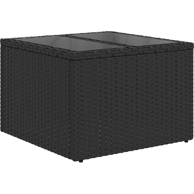 vidaXL Sofa Set 8 stk. Schwarz und Cremeweiß Polyrattan und Stahl 3448207 – Bild 6
