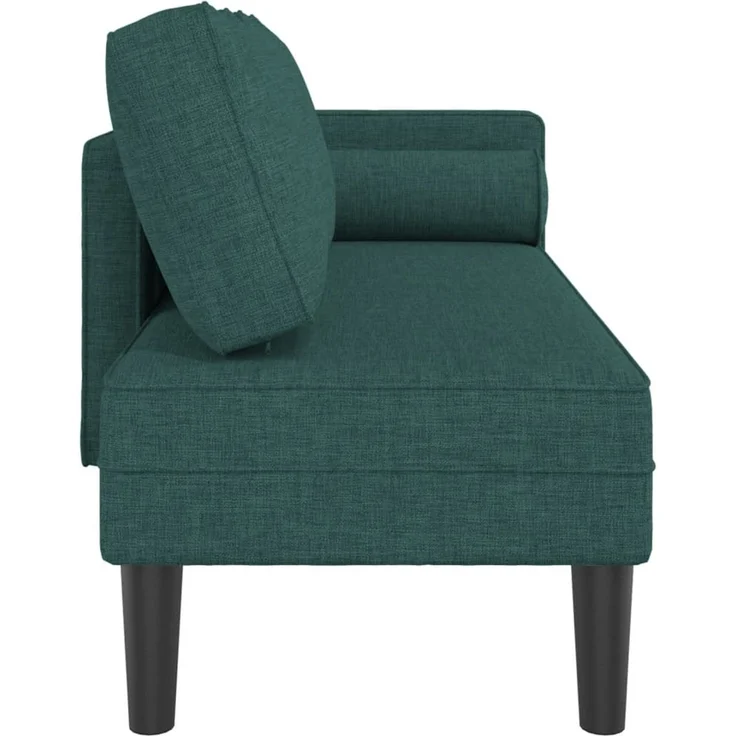 vidaXL Chaiselongue mit Kissen, Dunkelgrün Stoff, 116,5 x 62 x 57,5 cm – Bild 4