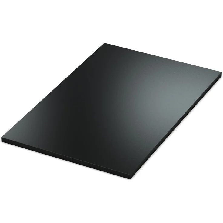 Dekor Spanplatte 19mm Tischplatte schwarz melaminharzbeschichtet mit ABS Kante Umleimer - Größe 40 x 90 cm - Höhe 1,9 cm - Farbe Vulkanschwarz – Bild 3