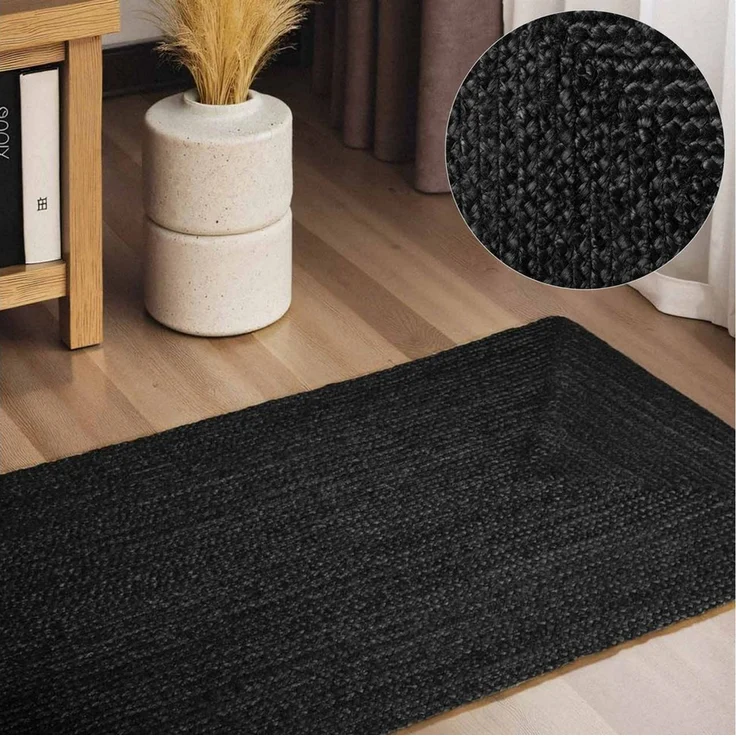 HANSE Home Teppich Juteteppich Teppich Juno, rechteckig, Höhe: 9 mm, Jute, Shape, Handgemacht, Wohnzimmerteppich, Naturteppich, Wohnzimmer – Bild 1
