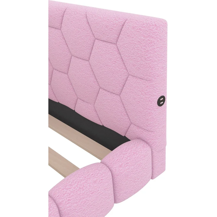 Schlafsofa mit Bettfunktion und Lattenrost, 90x200 cm, Polsterbett, Einzelbett, Jugendbett, Bezug aus Vlies – Bild 10