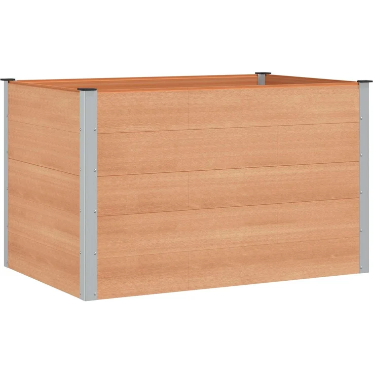 vidaXL Hochbeet Braun 150 x 100 x 91 cm WPC und Aluminium 42039003 – Bild 2