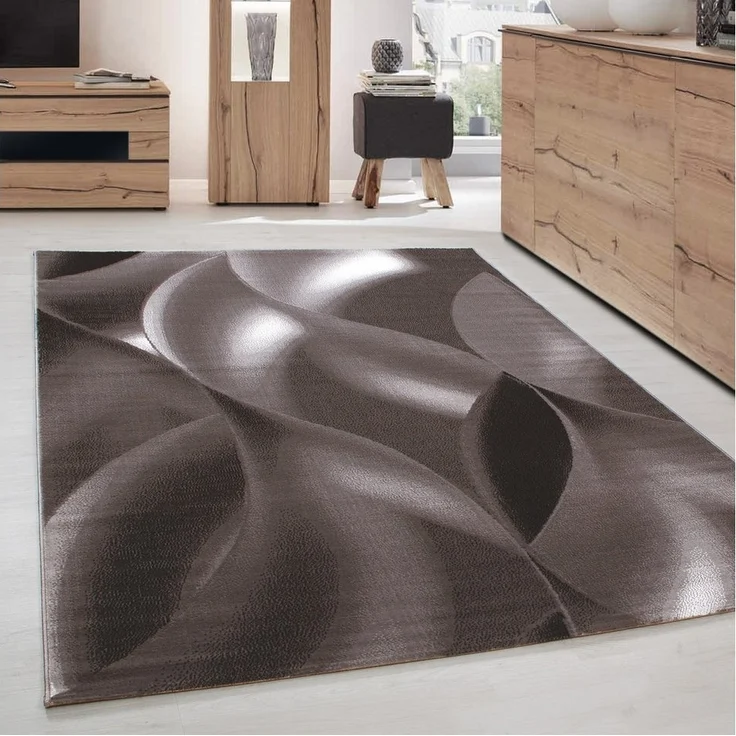 Carpettex Designteppich Abstrakt Wellen Design, Läufer, Höhe: 6 mm, Modern Kurzflor Teppich Wohnzimmer Abstrakt Wellen Design Pflegeleicht – Bild 1