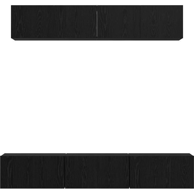 vidaXL TV-Schrankset 5 pcs Schwarz Eichen-Optik Holzwerkstoff 3393406 – Bild 7