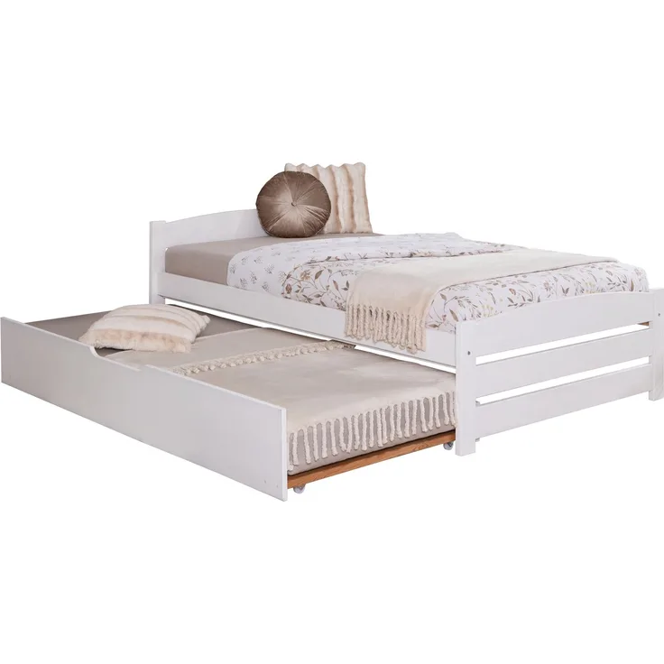 Stauraumbett Seniorenbett "Loni" 120x200 Kiefer massiv