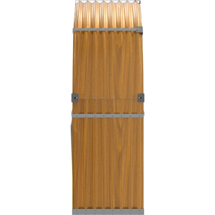 vidaXL Kaminholzunterstand Holzoptik 120x45x140 cm Verzinkter Stahl 364581 – Bild 7