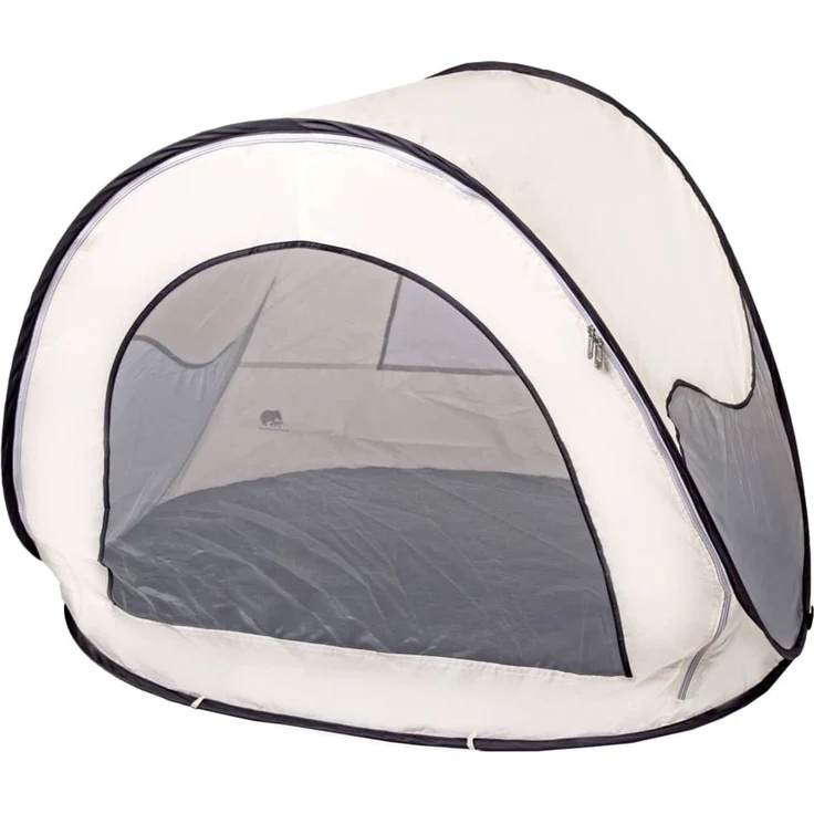 DERYAN Pop-Up-Strandzelt mit Moskitonetz 120x90x80 cm Creme 437047 – Bild 3
