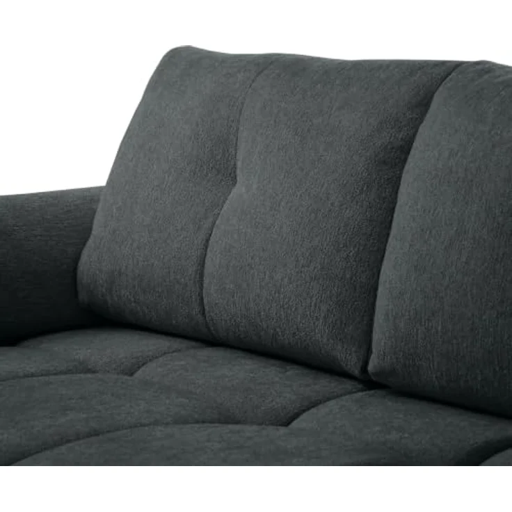 Beautysofa Ecksofa MASSIMO L-Form, dunkelgrau, mit Bettfunktion und Bettkasten, Schlaffläche 140 × 236 cm – Bild 8