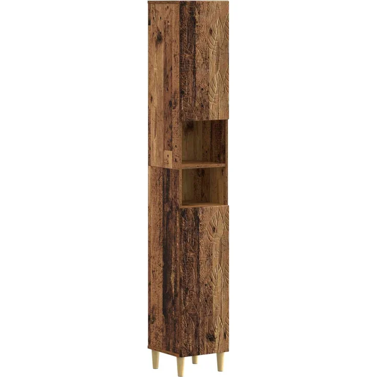 vidaXL 4-teiliges Badezimmer-Schrank-Set DELFT Altholz Holzwerkstoff 3417952 – Bild 5