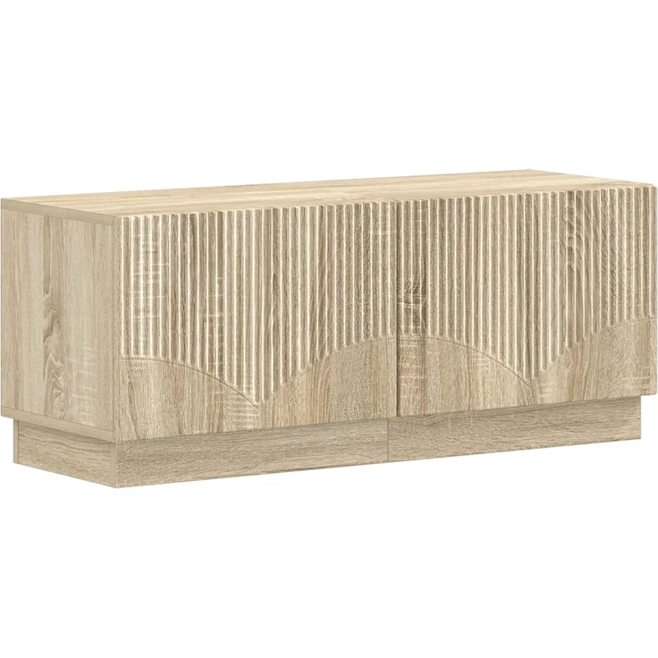 vidaXL LED-TV-Schrank HOORN 3 stk. Sonoma-Eiche Holzwerkstoff 3416839 – Bild 4
