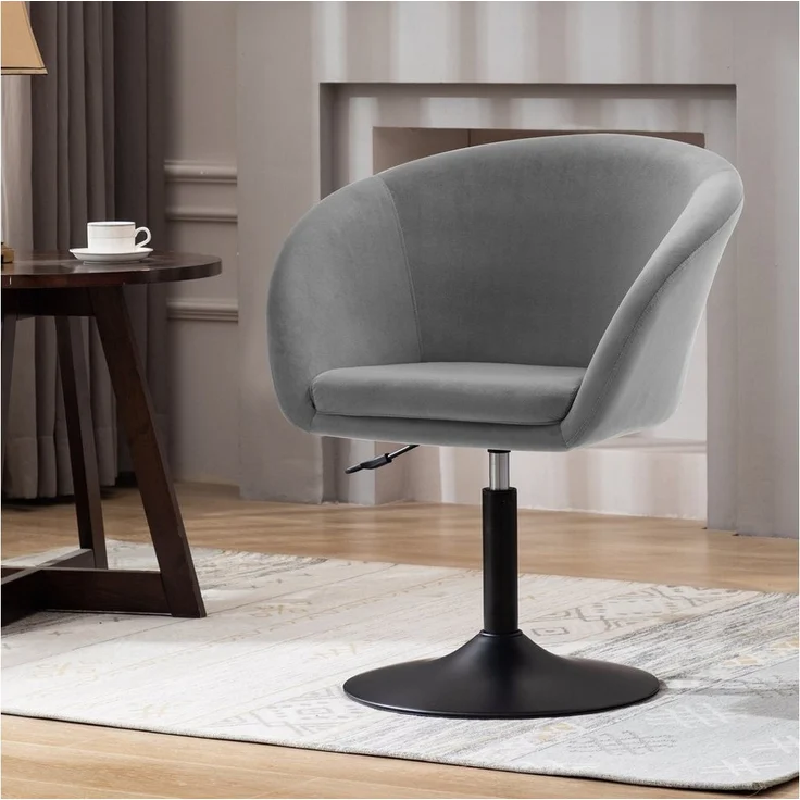 Duhome Loungesessel (WY440), Schminkstuhl Cocktailsessel Drehstuhl Höhenverstellbar mit Armlehne – Bild 2