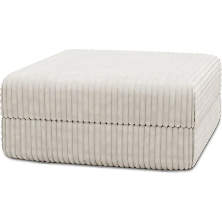 XL weißer Cordpouf