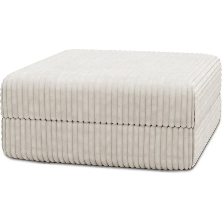 XL weißer Cordpouf – Bild 1