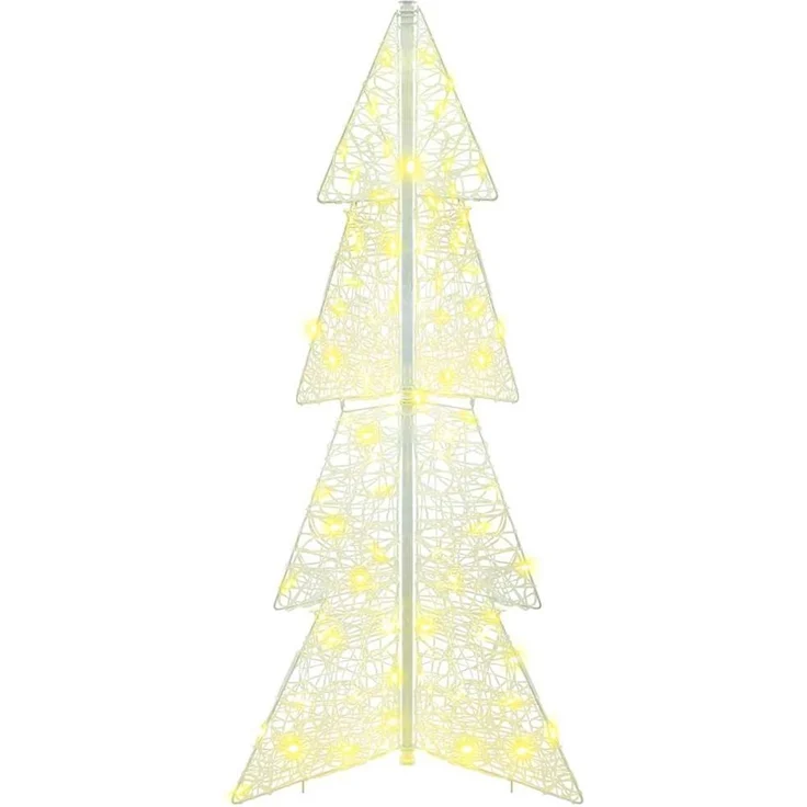 vidaXL Weihnachtsbaum Warmes Weiß 120 cm Acryl 100 LEDs 42019202 – Bild 4