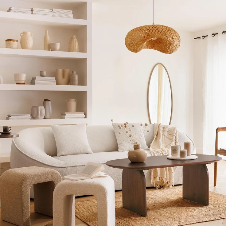 Atmosphera Créateur d'intérieur Pendelleuchte Pendelleuchte BEDDY, Boho-Stil, Bambus, 51 cm, Leuchte mit Dekofunktion, ohne Leuchtmittel – Bild 6