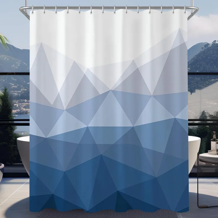 Duschvorhang Geometrischer Verlauf 200x160 cm Antischimmel Wasserabweisend