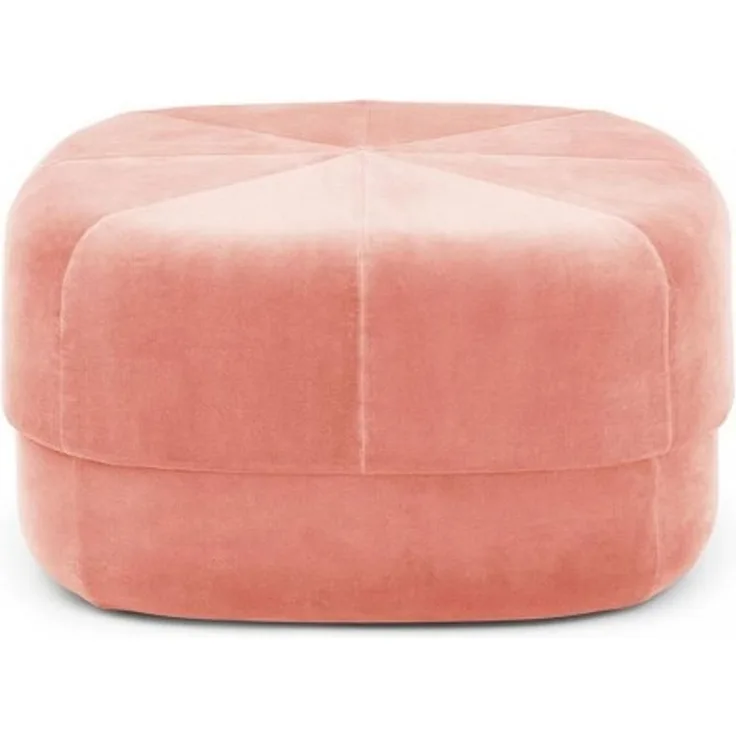 Normann Copenhagen groß Blush/Velour Circus Pouf, JAB City Velvet, 100% Polyester, HR Foam, Ø x H: 35x65 cm