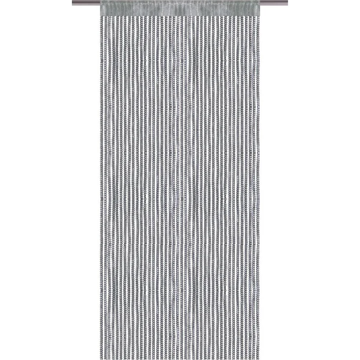 Fadenvorhang Lurex- Optik Fadengardine mit Stangendurchzug Türvorhang, attraktiv und modern in vielen verschiedenen Ausführungen erhältlich Anthrazit 90x200cm – Bild 1