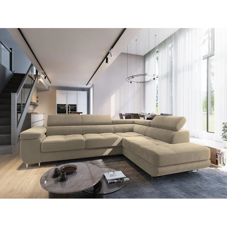 Masseno Ecksofa SELVA mit Schlaffunktion L-Form, Sofa mit Bettkasten – Bild 5