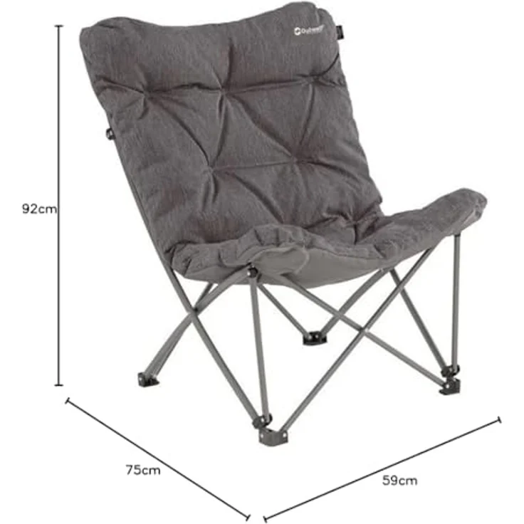Outwell Klappbarer Campingstuhl Fremont Lake Grau 435193 – Bild 3