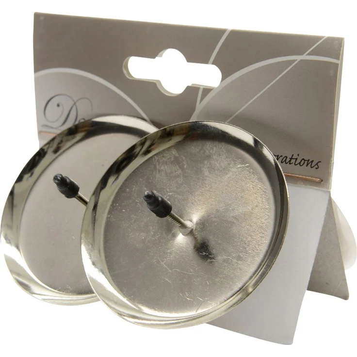 Kaemingk Metall-Adventskerzenhalter Ø 6 cm silber - 4 Stück – Bild 2