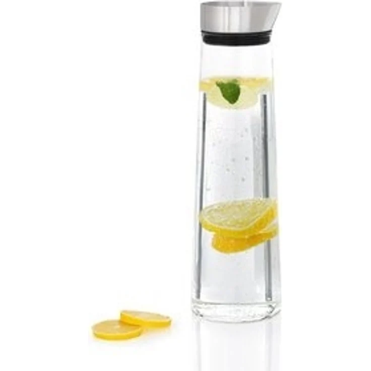 Blomus Wasserkaraffe Acqua, Karaffe, Glaskaraffe, Glas, Edelstahl Deckel, 1. 5 Liter, 63448 – Bild 5