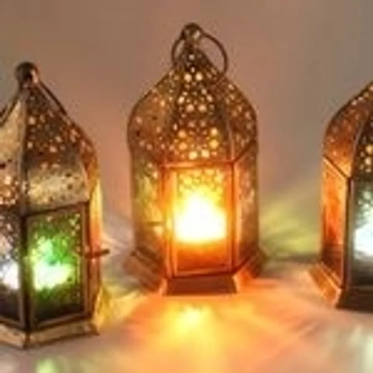 Orientalische Glas-Windlichter Nael Multifarbig 8er Set – Bild 2