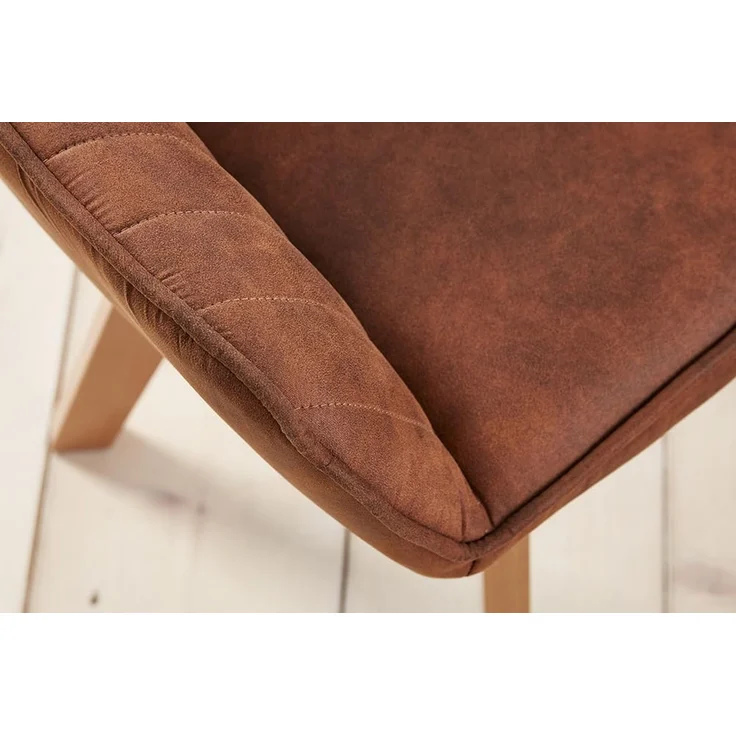 riess-ambiente Polsterstuhl LIVORNO vintage braun / natur (Einzelartikel, 1 St), Esszimmer · Microfaser · Armlehne · 180° drehbar – Bild 6