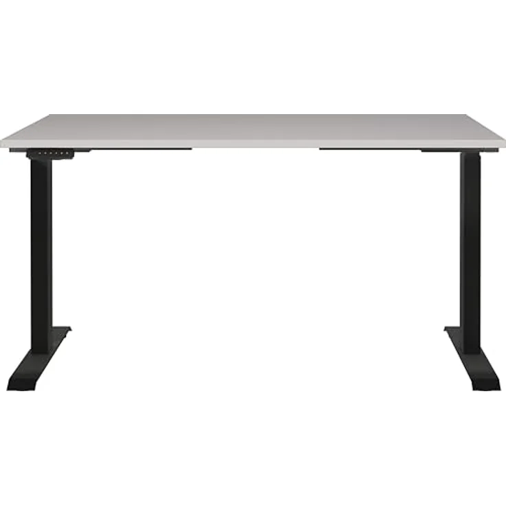 Germania Schreibtisch 7905-630, in Kaschmir/Schwarz, EL. höhenverstellb, 140 x 120 x 80 cm (BxHxT) – Bild 4