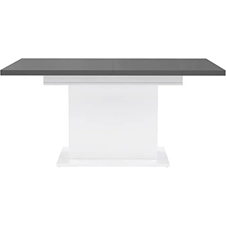 FORTE Elara Esstisch ausziehbar, Holzwerkstoff, Braun/Weiß, 160 x 76,4 x 90 cm