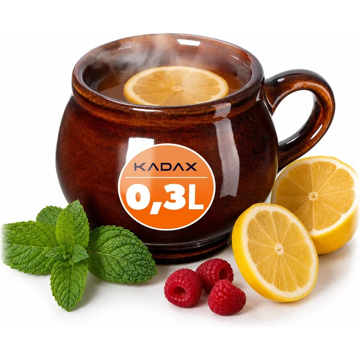 KADAX Becher für Glühwein mit Henkel, 300 ml, Steinzeug – Bild 1