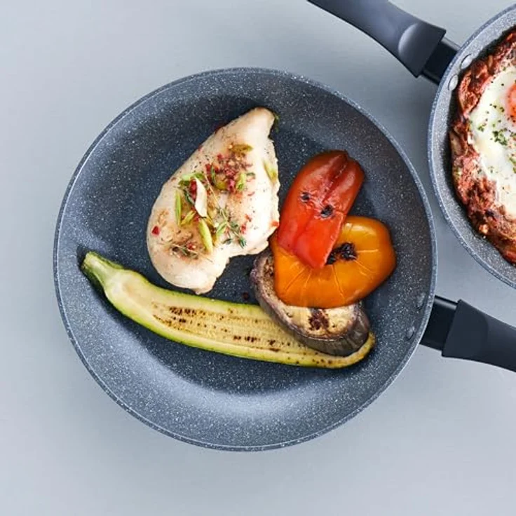 Russell Hobbs RH02799EU7 Metallic Marmor 24 cm Bratpfanne - Antihaftbeschichtete Eier-/Omelettpfanne, Induktionsherd-kompatibel, Pfannkuchen-/Crêpe-Pfanne, Kochgeschirr aus geschmiedetem Aluminium – Bild 7