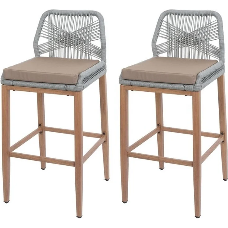 MCW Barhocker MCW-O21 (2 St), Mit Fußstütze, Inklusive Sitzkissen, Verstellbare Fußbodenschoner – Bild 4