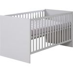 roba Kombi-Kinderbett 'Lea' 70 x 140 cm - 3-fach höhenverstellbar - 3 Schlupfsprossen - Lichtgrau