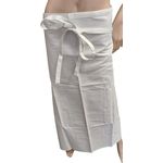 Chef Works Schürze weiß 101,6 cm x 96,5 cm Kochschürze lang Unisex Küchenschürze