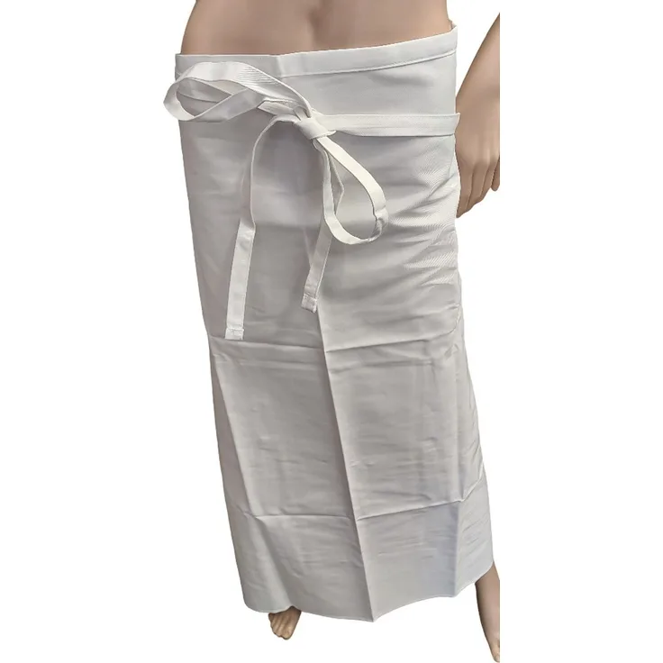 Chef Works Schürze weiß 101,6 cm x 96,5 cm Kochschürze lang Unisex Küchenschürze