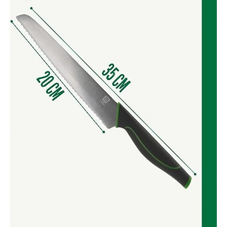 Chefkoch trifft Fackelmann Brotmesser Messer zum mühelosen Schneiden von Brot & hartschaligem Obst & Gemüse – Bild 4