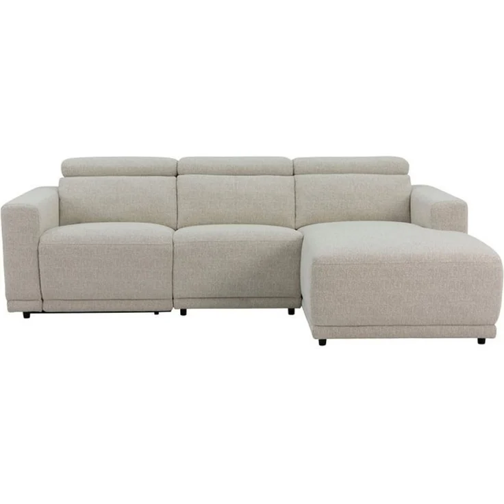 OTTO home Ecksofa LEOON L-Form, 255 cm - elektr. Relaxfunktion, mit USB A/C-Anschluss. Federkern, verstellbaren Kopfstützen, Webstoff – Bild 4